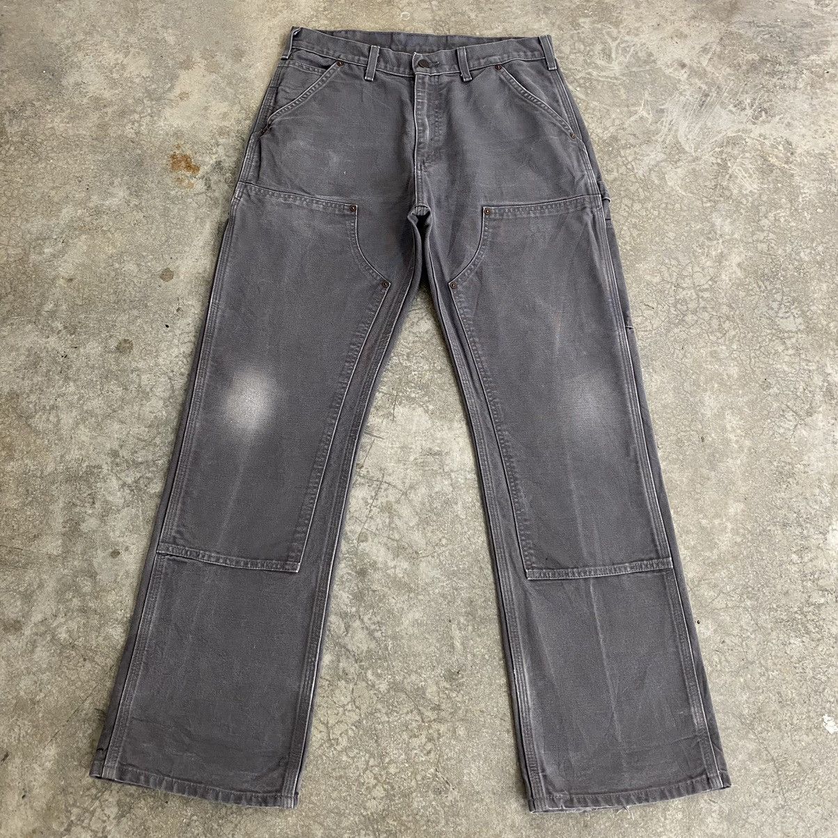 Carhartt × Vintage Vintage Carhartt Double Knee Gravel Grey Carpenter Pants Size US 32 / EU 48 - 2 Thumbnail