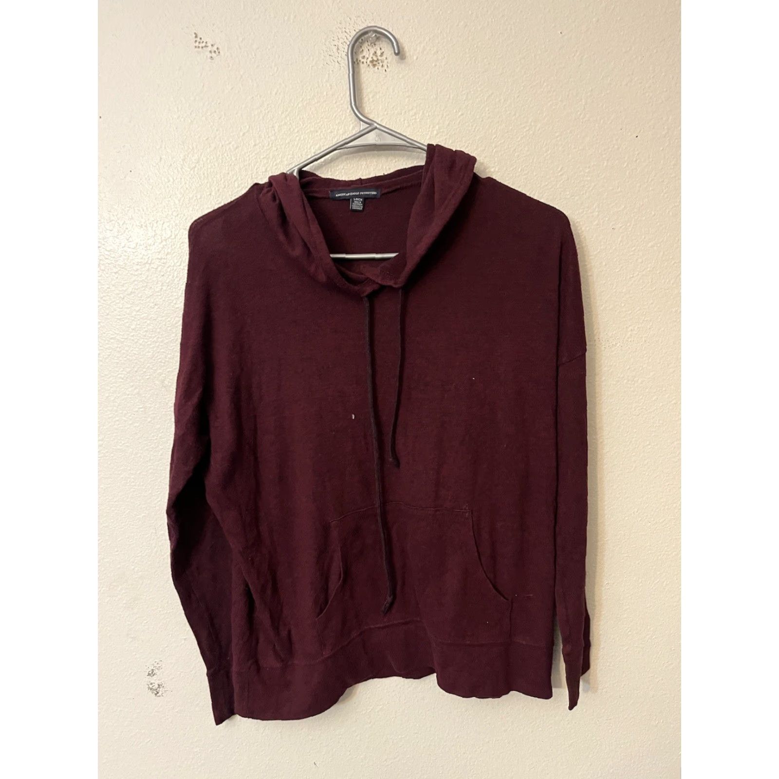 American Eagle Outfitters American Eagle Outfitters Hoodie Women's Size Small Maroon Lightweight Size S / US 4 / IT 40 - 2 Thumbnail