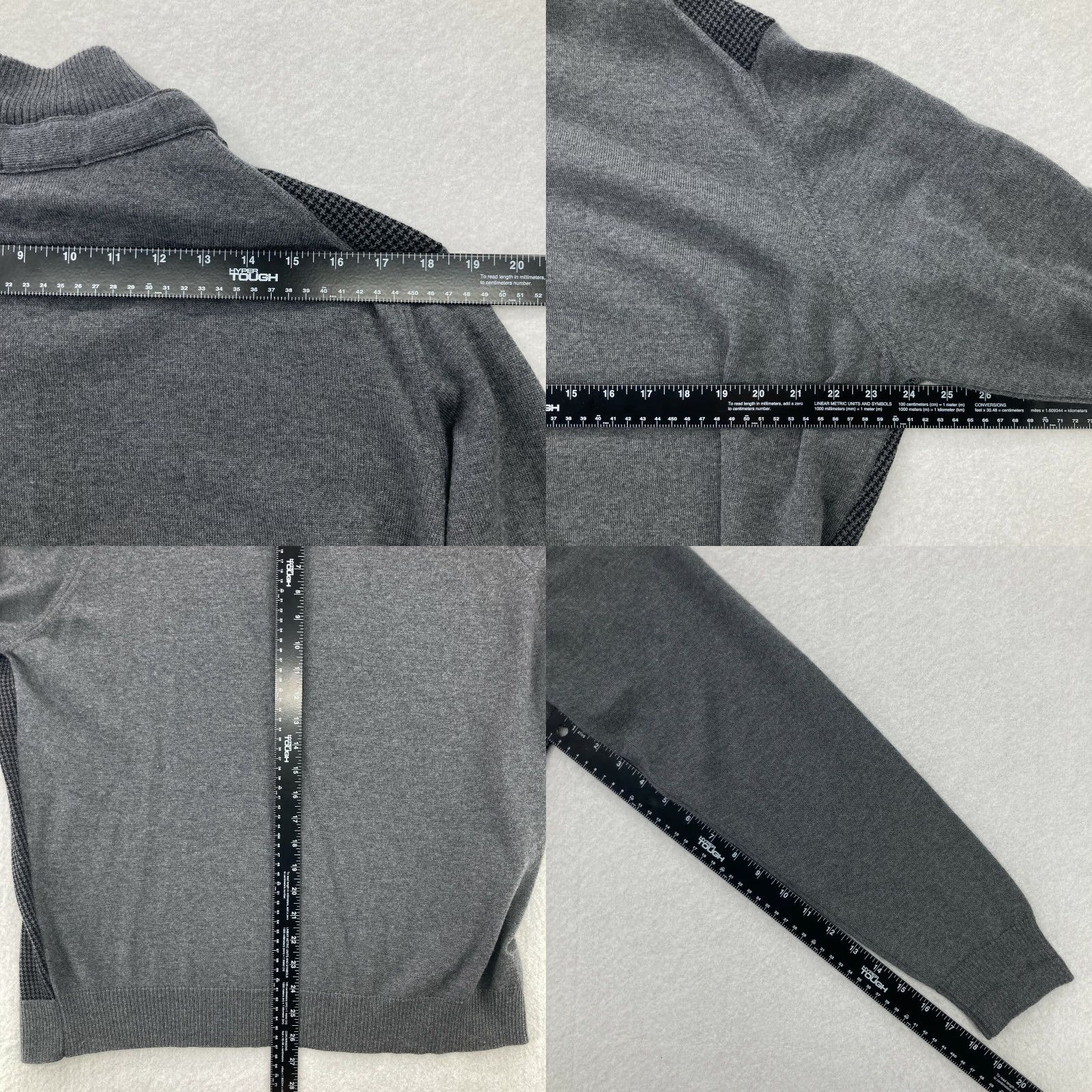 Vintage Thomas Dean Mens Gray 2 Tone Sweater 100% Extra Fine Merino Wool Italian Size XL Size US XL / EU 56 / 4 - 8 Thumbnail