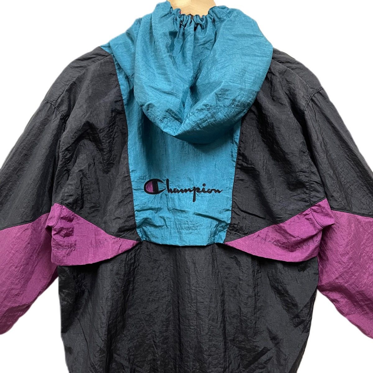 Champion Vintage 90s CHAMPION Anorak windbreaker jacket Size US S / EU 44-46 / 1 - 4 Thumbnail