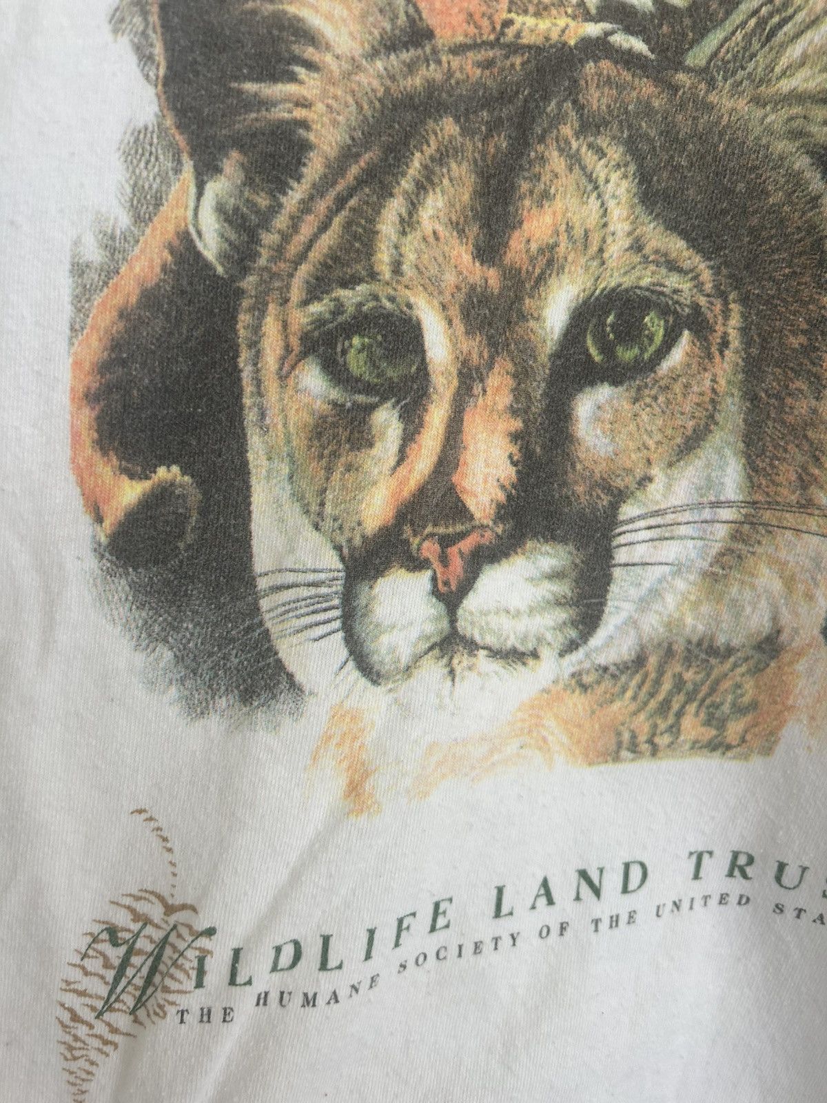Vintage ‘02 Vintage Wildlife Land Trust Mountain Lion Art T-shirt Size US L / EU 52-54 / 3 - 5 Thumbnail
