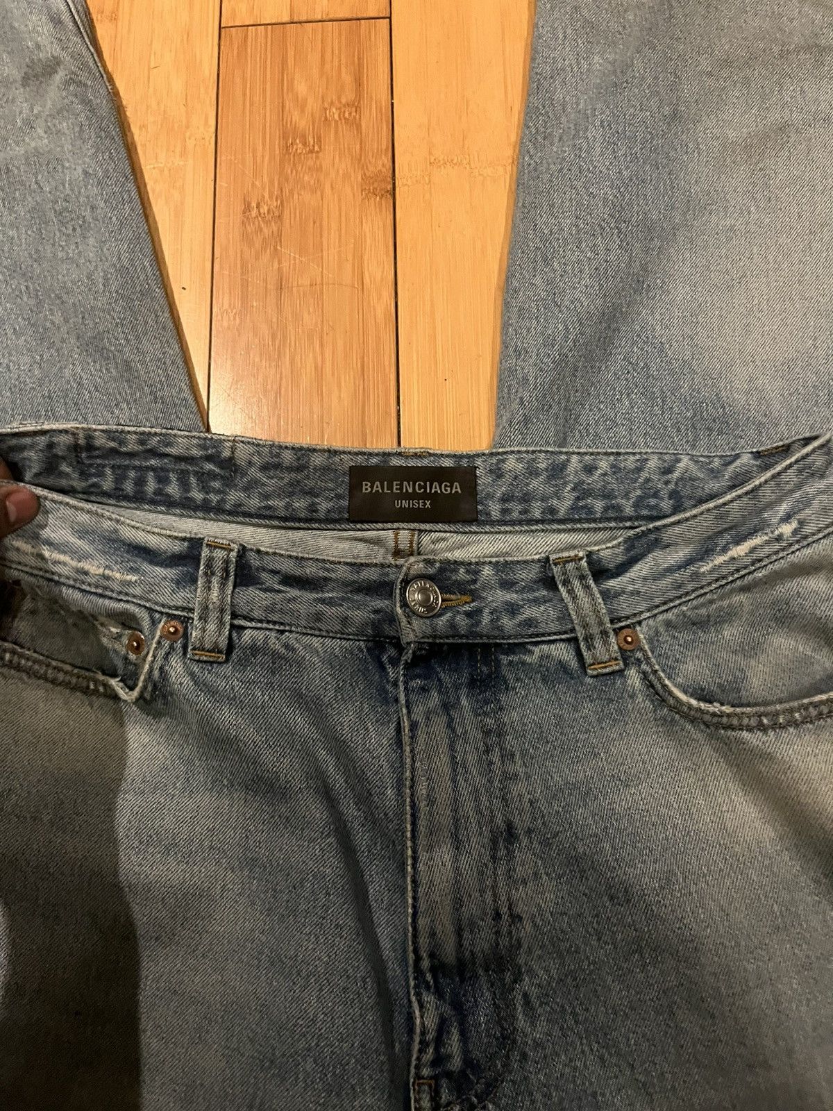 Balenciaga Balenciaga FW22 Light Blue Baggy Denim Size US 30 / EU 46 - 4 Thumbnail