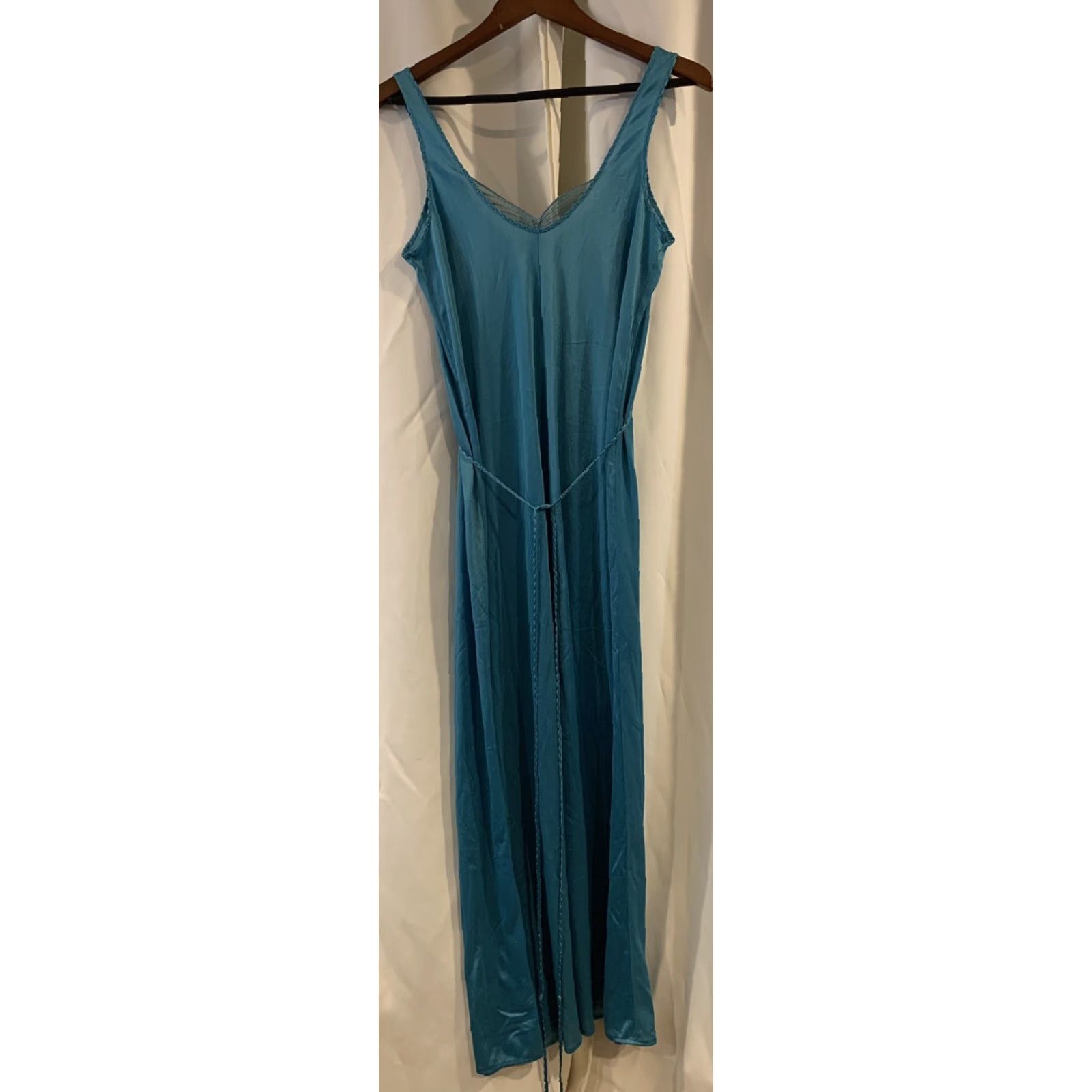 Undercover VINTAGE UndercoverWear Maxi Chemise Nightgown Slip Dress Nylon Blue M Women? (Note: avoid adding) Size M / US 6-8 / IT 42-44 - 3 Thumbnail