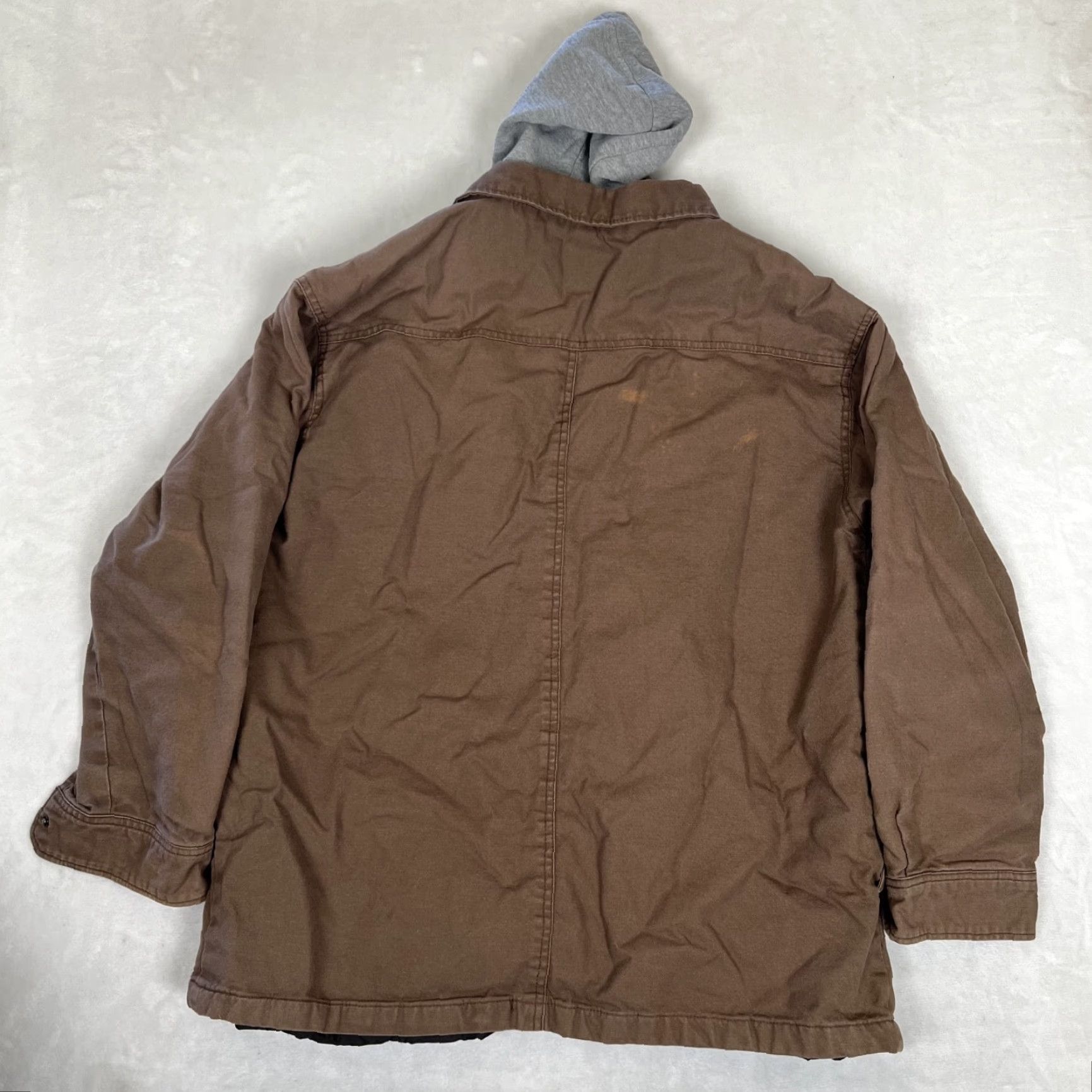 Dickies Dickies Hooded Jacket Duck Canvas Brown Men’s Size XL Quilted Lined Work Coat Jacket/Coat Size US XL / EU 56 / 4 - 7 Thumbnail