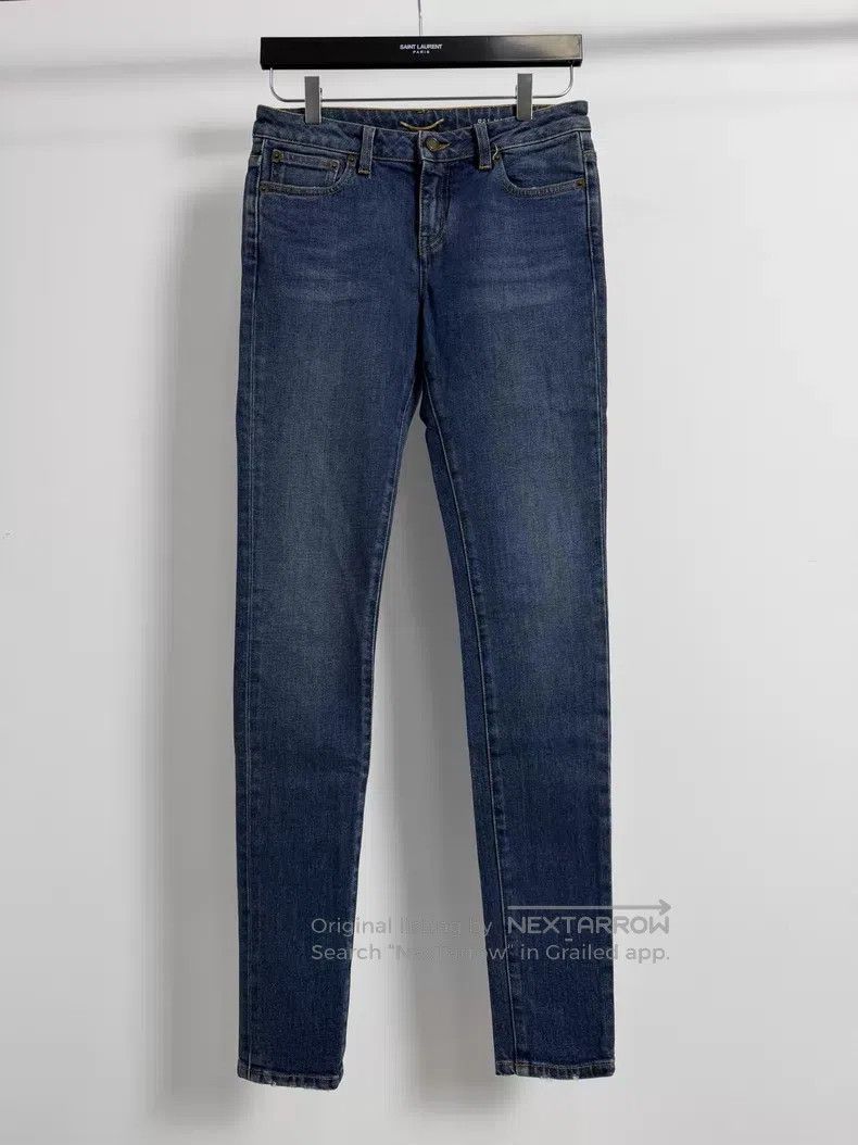 Saint Laurent Paris Saint Laurent Paris Deep Blue Cat's Whisker Washed Denim P Size US 27 - 1 Thumbnail