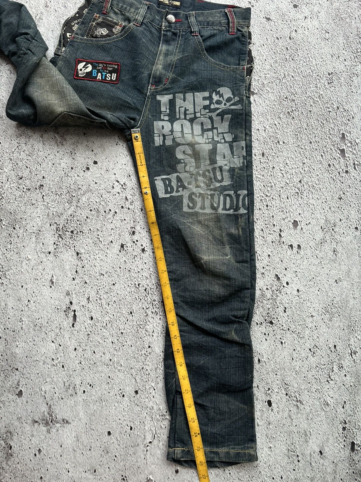 Hysteric Glamour Y2k Ba-tsu studio Skull Punk style Jeans Size US 28 / EU 44 - 12 Thumbnail