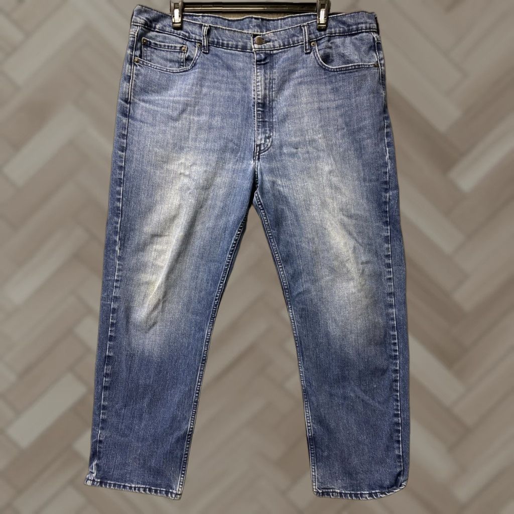 Denime VINTAGE Levi Strauss 550 Denim Jeans Men 42x30 Straight Big & Tall Blue Comfort Jeans Mens 42x30 Size US 42 / EU 58 - 1 Thumbnail