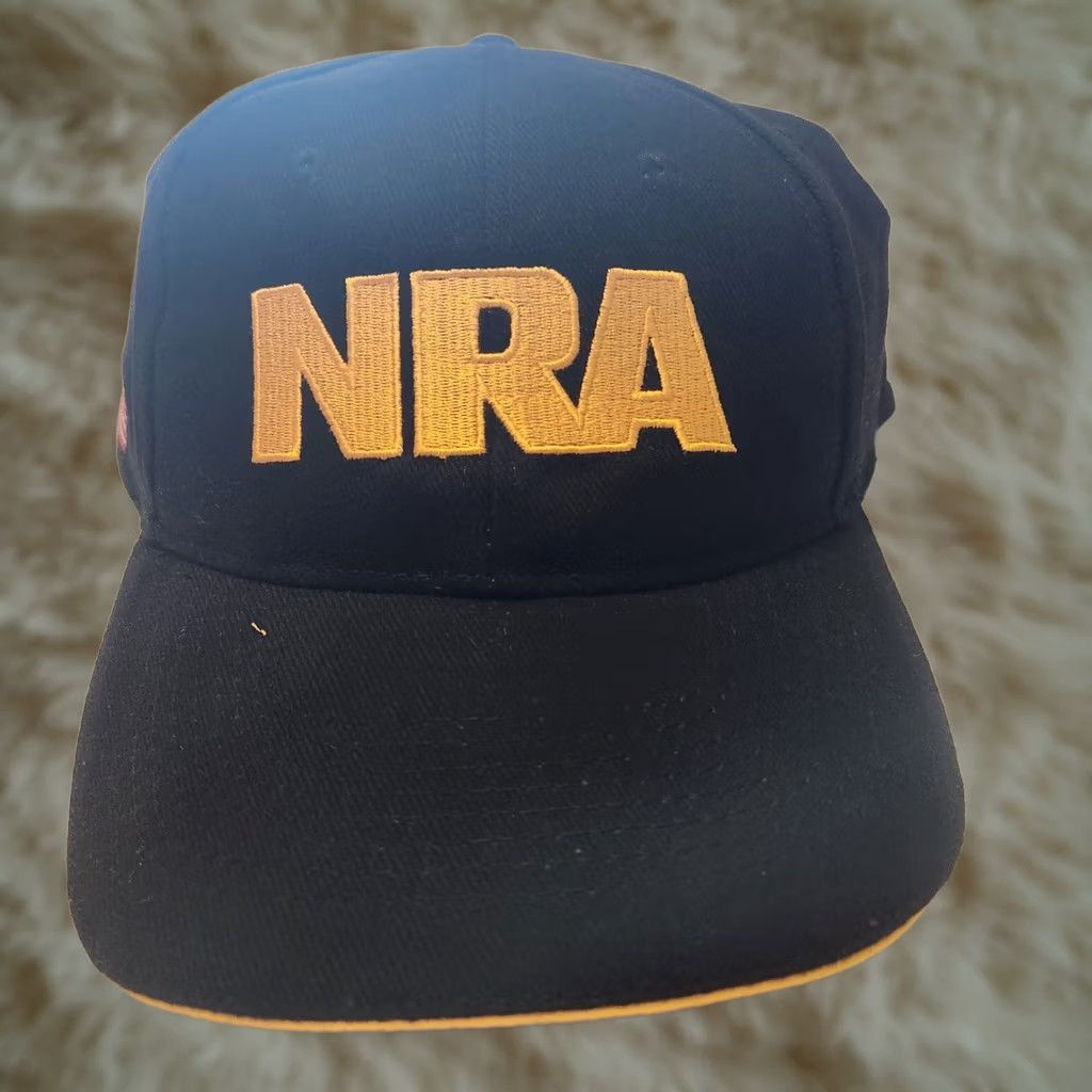 Bally NRA Hat Mens One Size Fits All Black New Embroidered American Flag Adjustable Ball Cap Size ONE SIZE - 1 Thumbnail