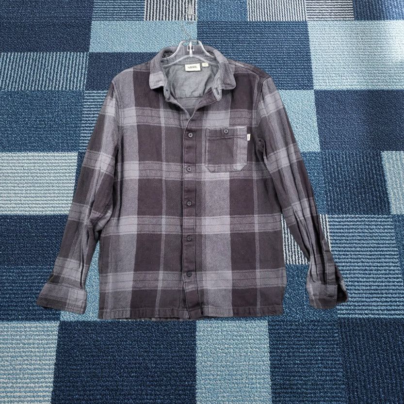 Vans VANS Button-Up Shirt Mens S Small Brown Flannel Plaid Collared Long Sleeves Size US S / EU 44-46 / 1 - 1 Thumbnail