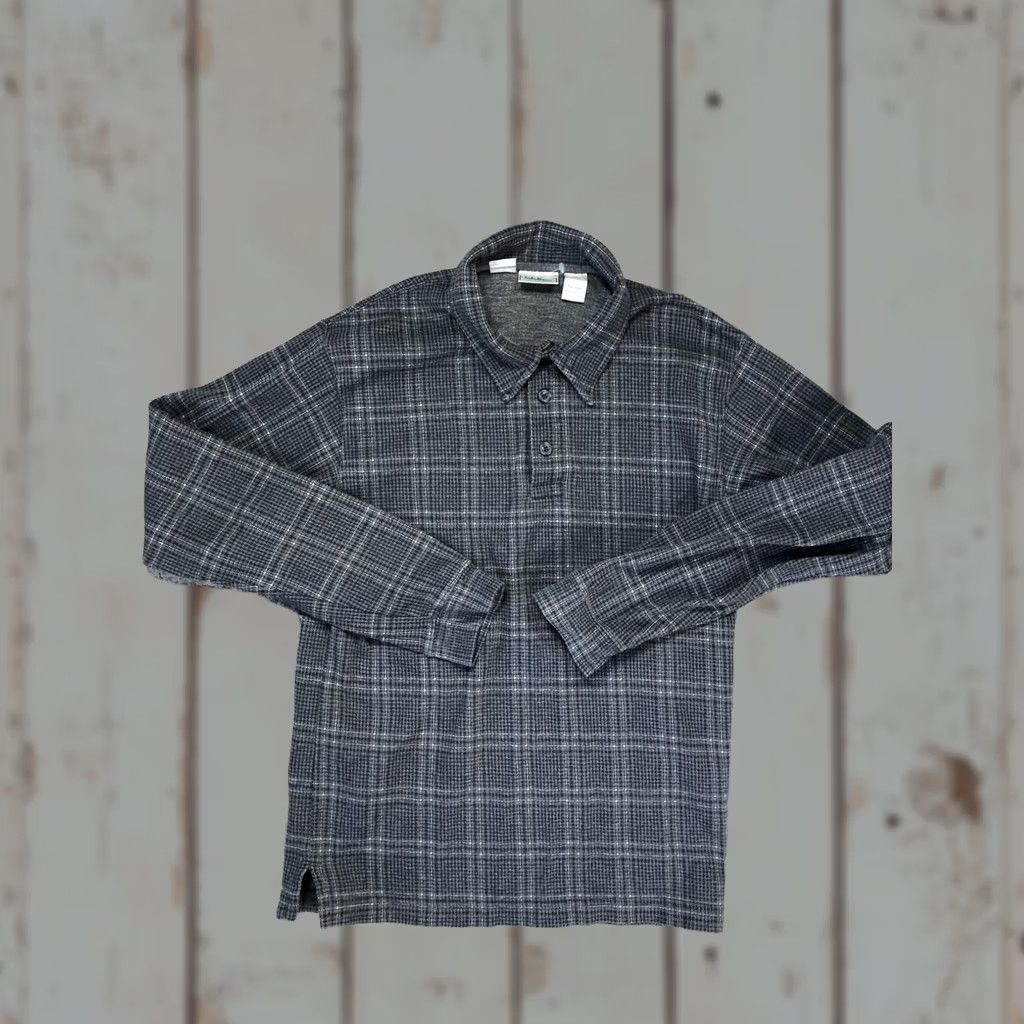 Vintage L.L. Bean Polo Shirt Mens Small Gray Plaid Knit Long Sleeve Casual Size US S / EU 44-46 / 1 - 1 Thumbnail