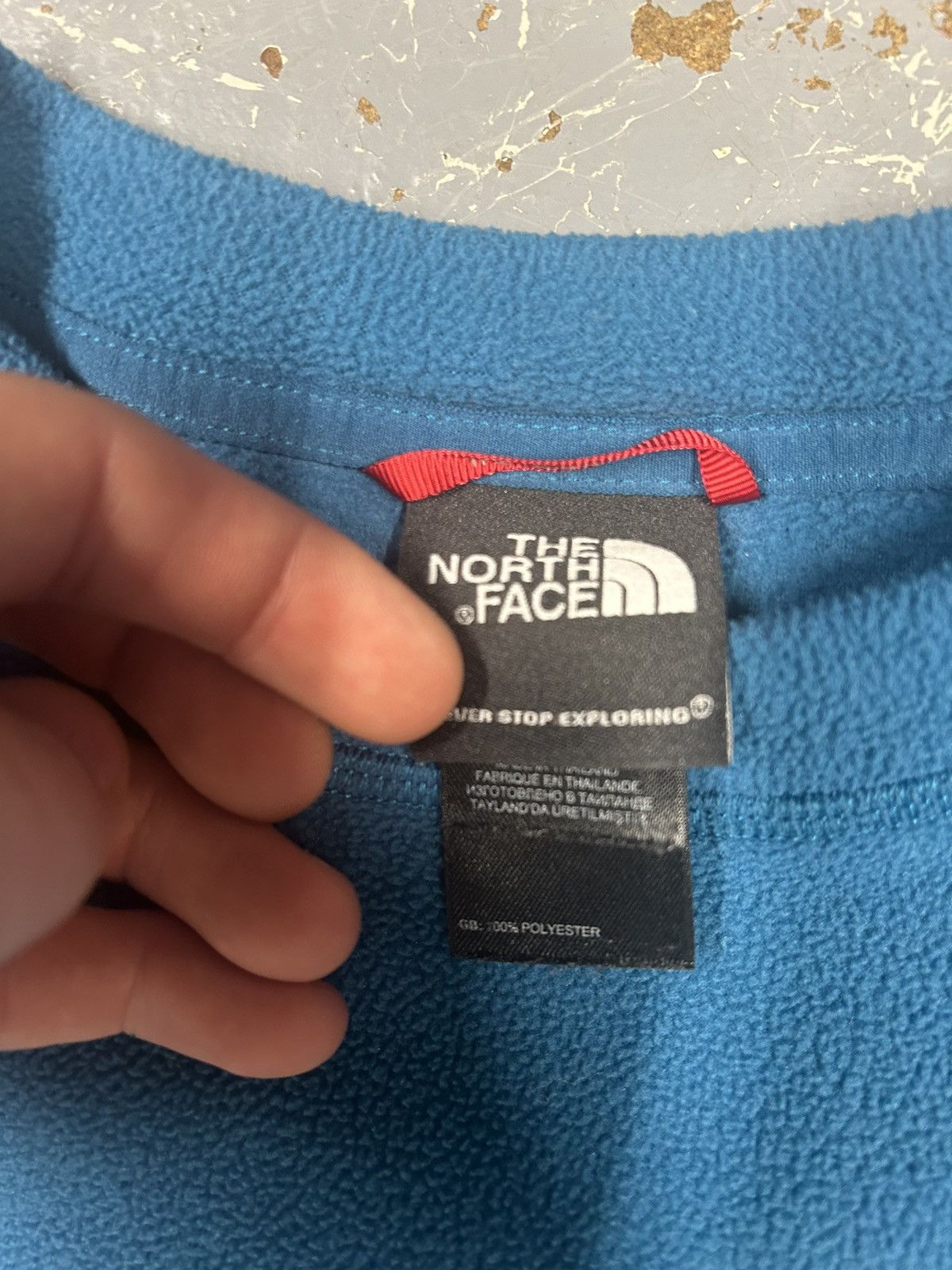 The North Face × Vintage Crazy Vintage Y2K Essential Blue North Face Pullover Fleece Size US L / EU 52-54 / 3 - 4 Thumbnail