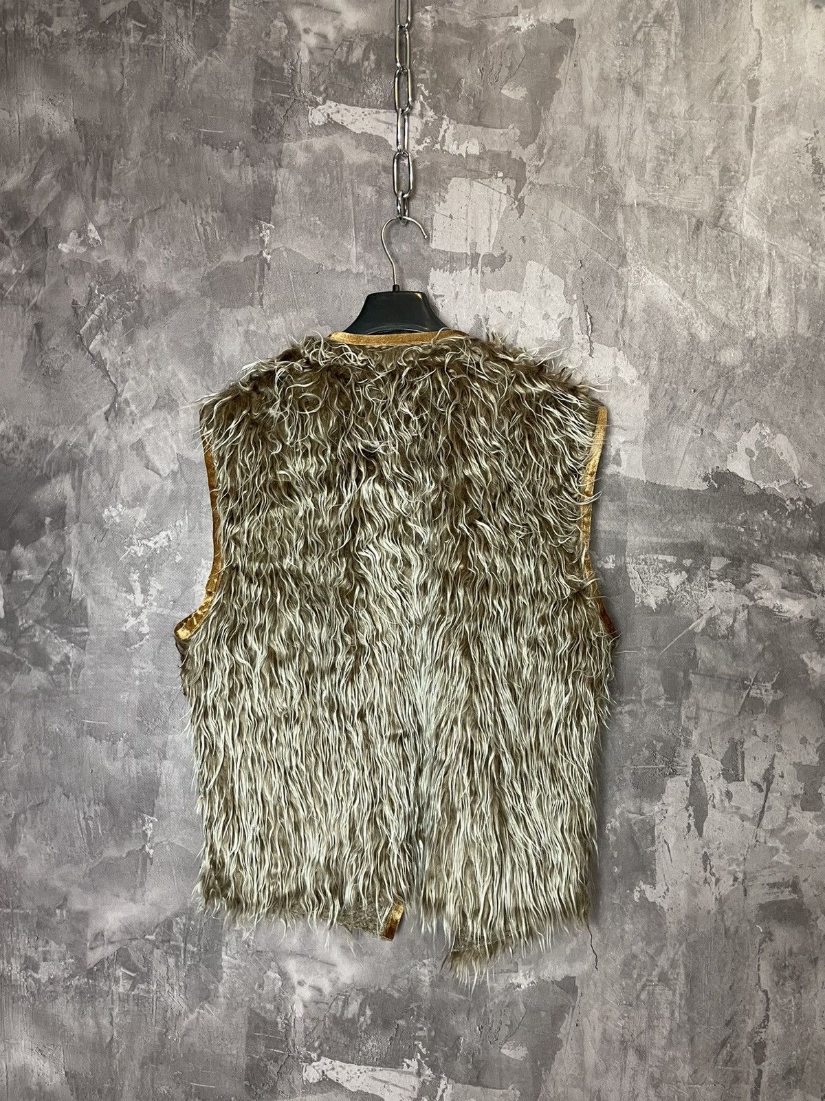 Hysteric Glamour × Japanese Brand 2000s Faux Fur Vest Shag Hair Mongolian Punk Fuzzy Rockstar Size L / US 10 / IT 46 - 9 Thumbnail