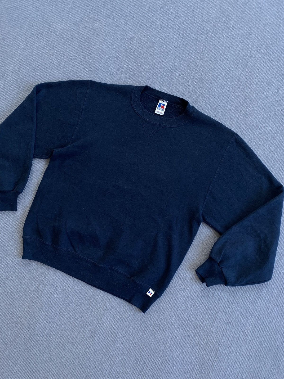 Russell Athletic Vintage 90’s Navy Russell Blank Boxy Crewneck Sweatshirt💫 Size US S / EU 44-46 / 1 - 2 Thumbnail