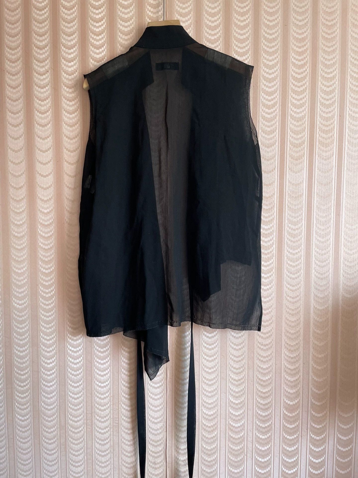 Yohji Yamamoto Yohji Yamamoto Vintage Black Sheer Mesh Cardigan Top Size L / US 10 / IT 46 - 3 Thumbnail