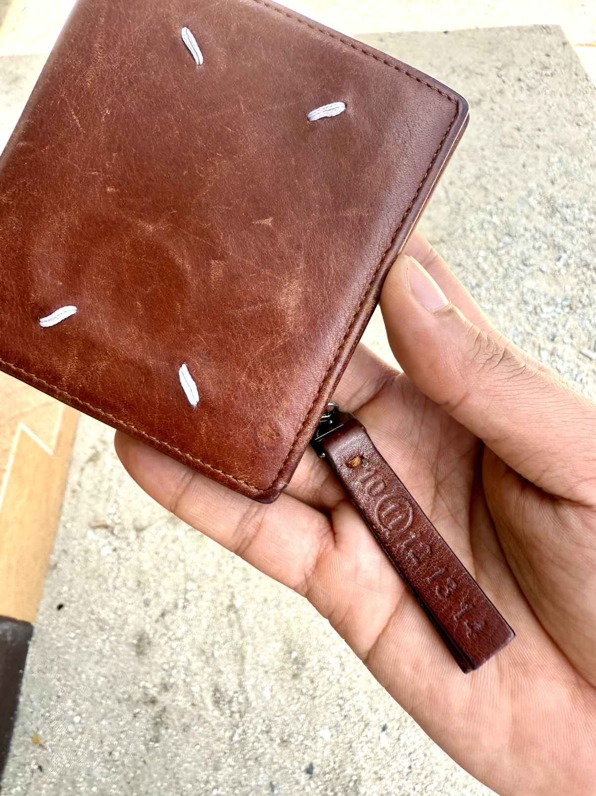 Maison Margiela Maison Margiela four stitch Bifold Leather Wallet Size ONE SIZE - 3 Thumbnail