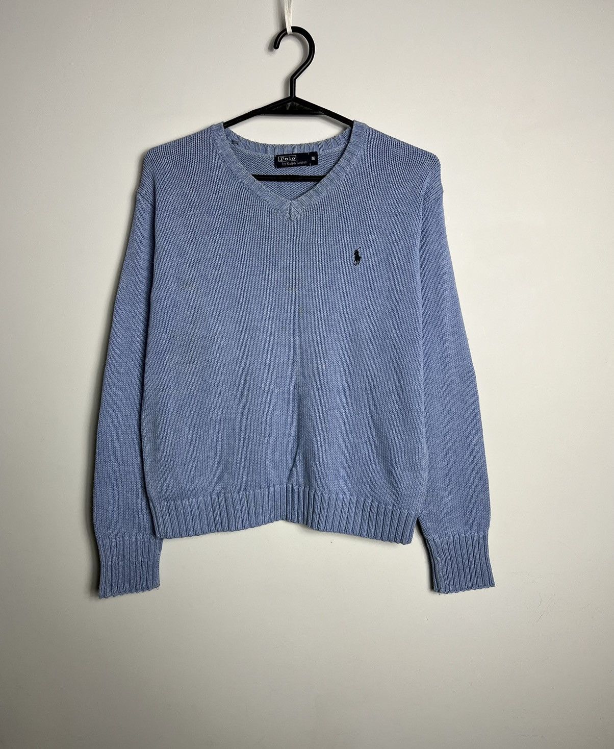 Polo Ralph Lauren × Ralph Lauren × Vintage Sweater Polo Ralph Lauren baby blue vintage 90’s Size M / US 6-8 / IT 42-44 - 1 Thumbnail
