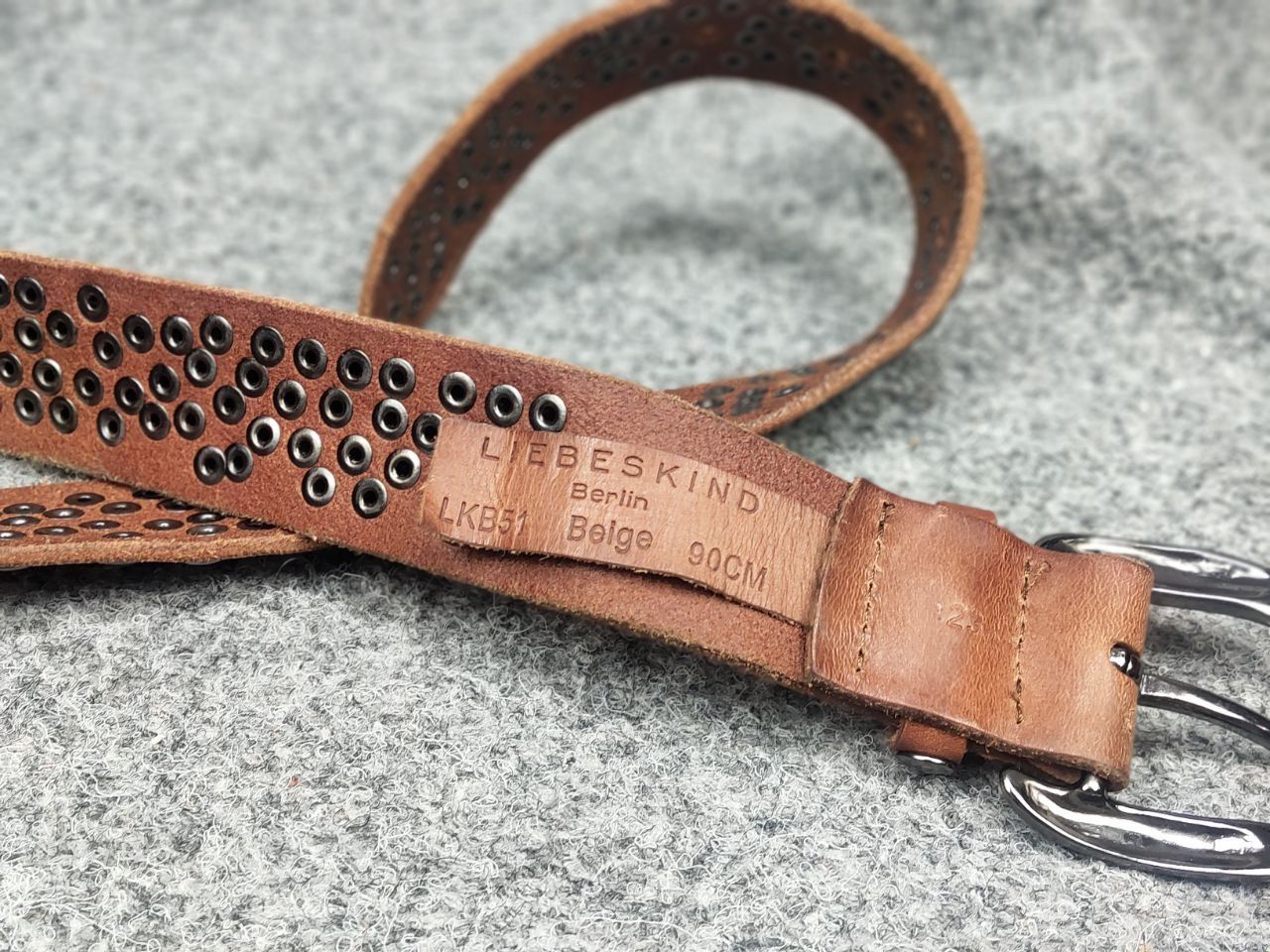 Japanese Brand Vintage 90s Japan Leather Belt Hysteric Glamour Y2K Style Size ONE SIZE - 9 Thumbnail