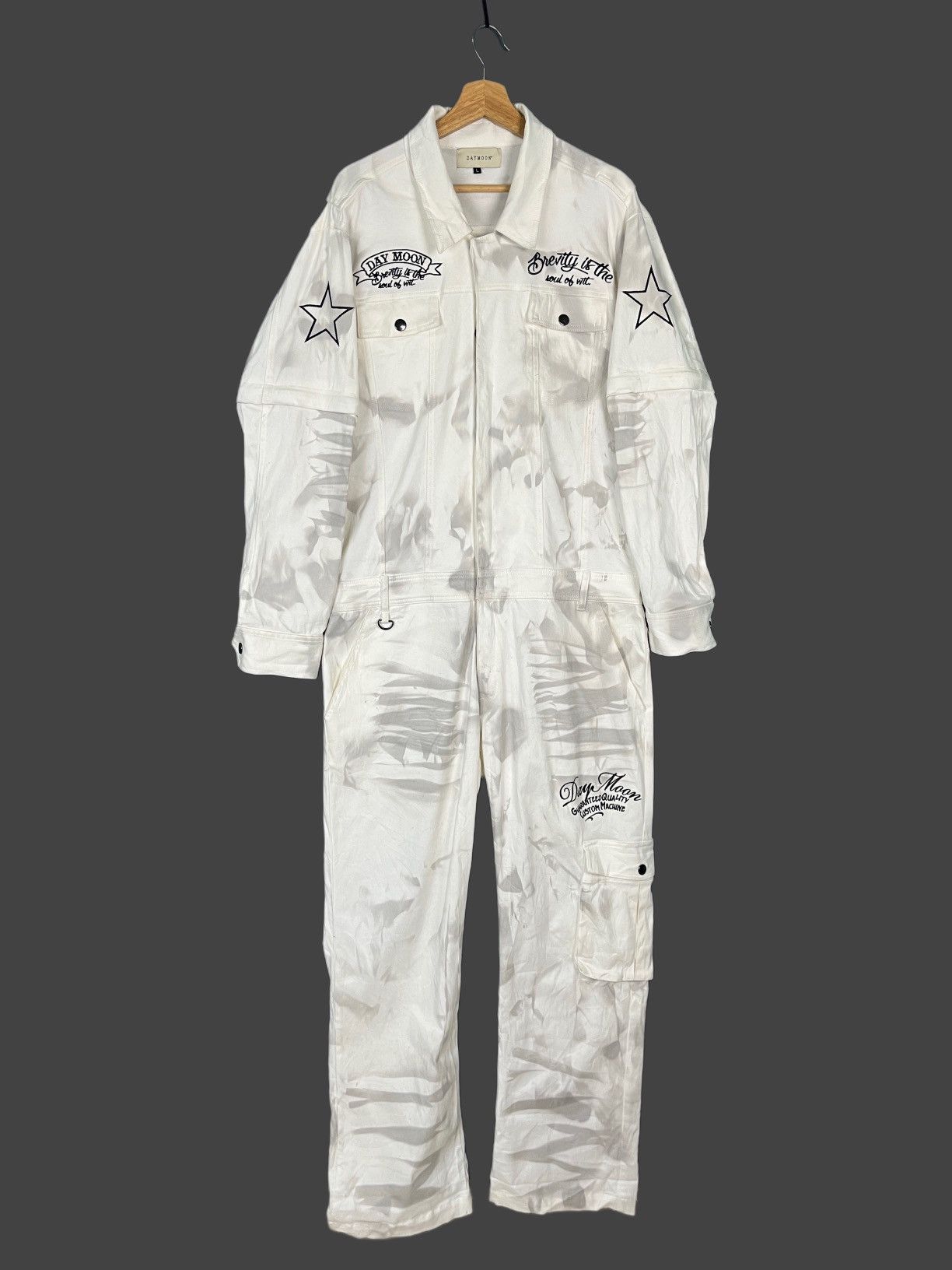 Japanese Brand Day moon acid wash tie dye design overall Size US L / EU 52-54 / 3 - 2 Thumbnail