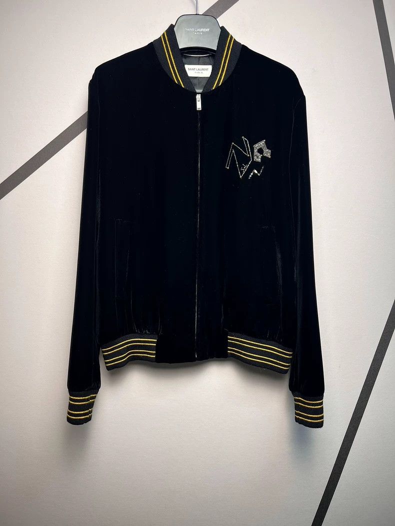 Yves Saint Laurent Saint laurent Fall/Winter 19 Black Velvet Radio Jacket 2503 Size US M / EU 48-50 / 2 - 2 Thumbnail