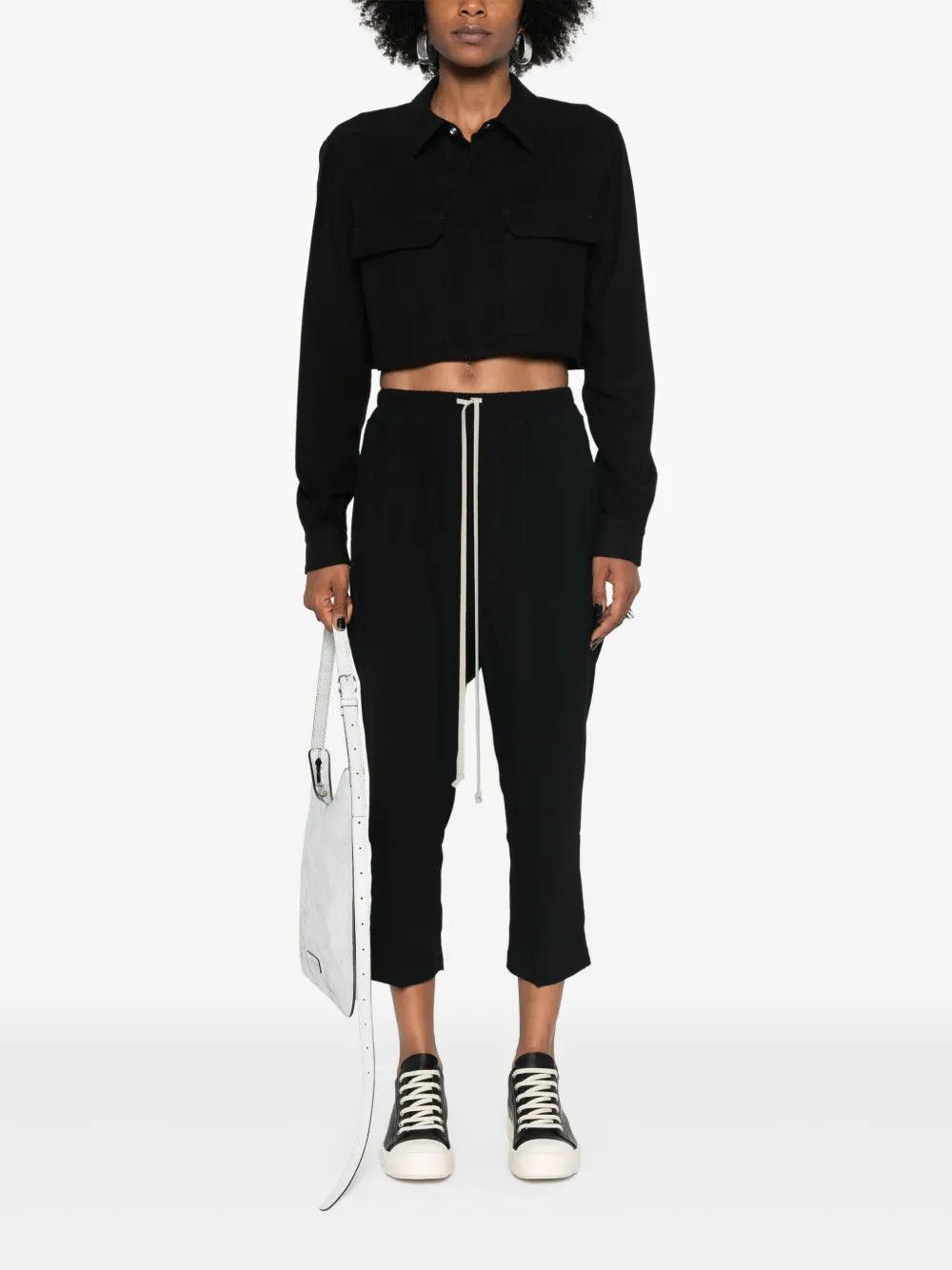 Rick Owens o1y0126 Solid Color Shirt in Black Size M / US 6-8 / IT 42-44 - 5 Thumbnail