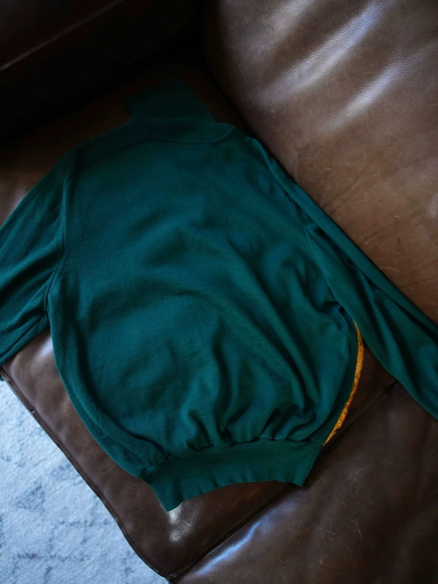 Hermes Hermes Plumes Silk Printed Sweater Emerald & Ginger Size M / US 6-8 / IT 42-44 - 8 Thumbnail