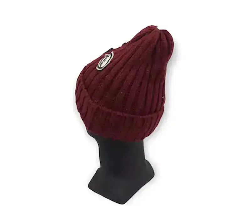 Vintage Japanese Brand Patches Knit Beanie Hat Size ONE SIZE - 3 Thumbnail