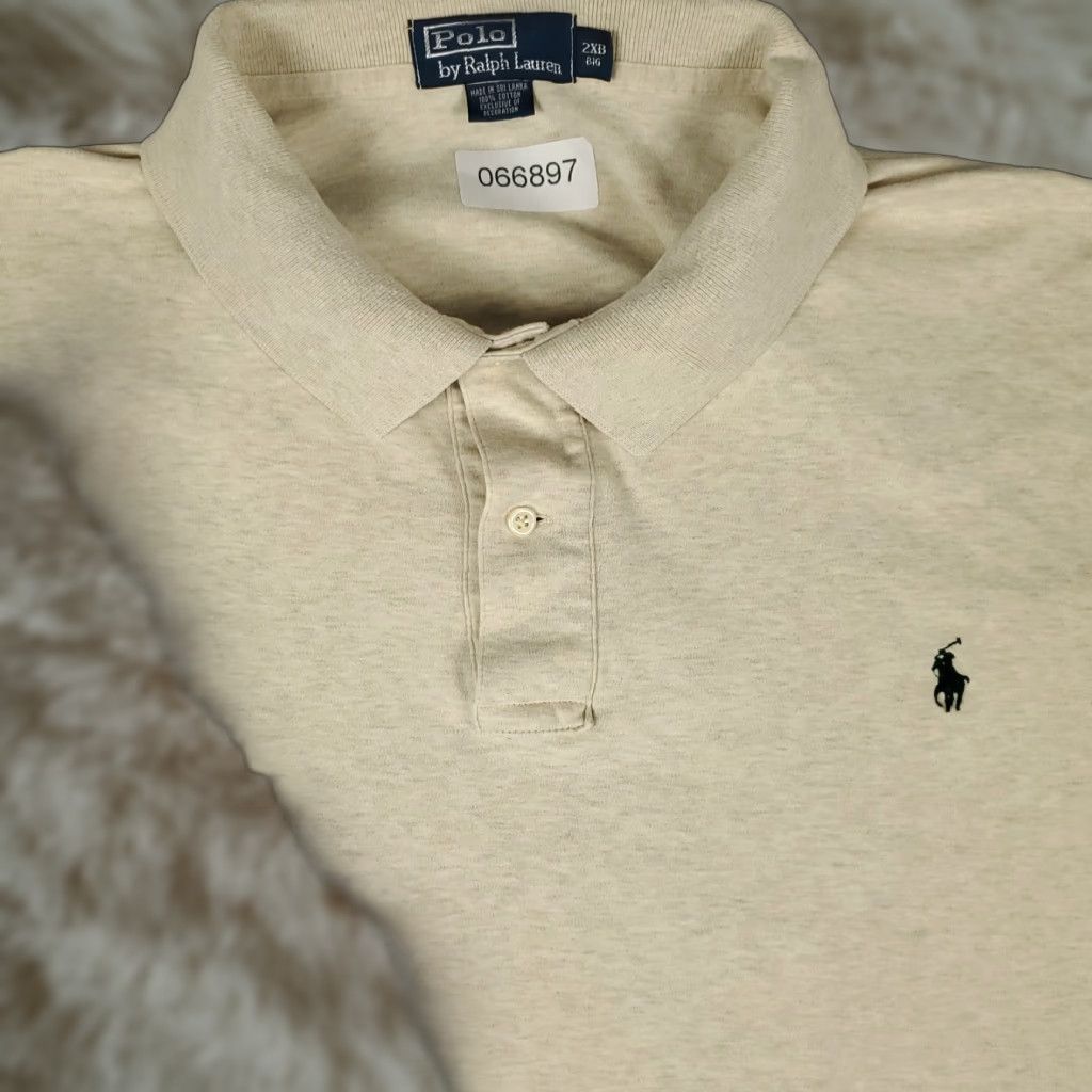 Ralph Lauren Ralph Lauren Polo Shirt Mens Big 2XB Beige Short Sleeve Polo Shirts Polo Shirt Beige 2XB Men's Classic Polo Ralph Lauren Size US XXL / EU 58 / 5 - 1 Thumbnail