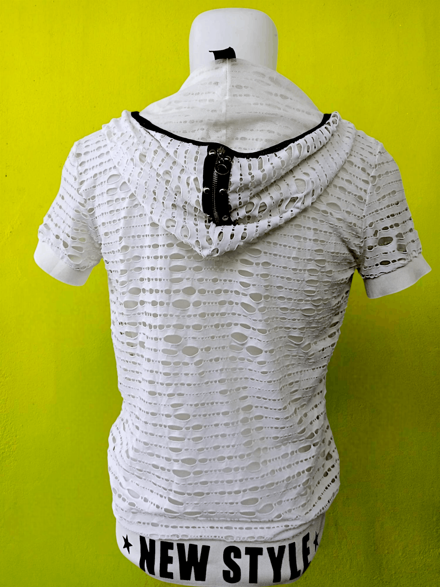 Other Distressed Shirt punk style OVER GIRL Mesh Zip Hoodie Size US L / EU 52-54 / 3 - 20 Thumbnail