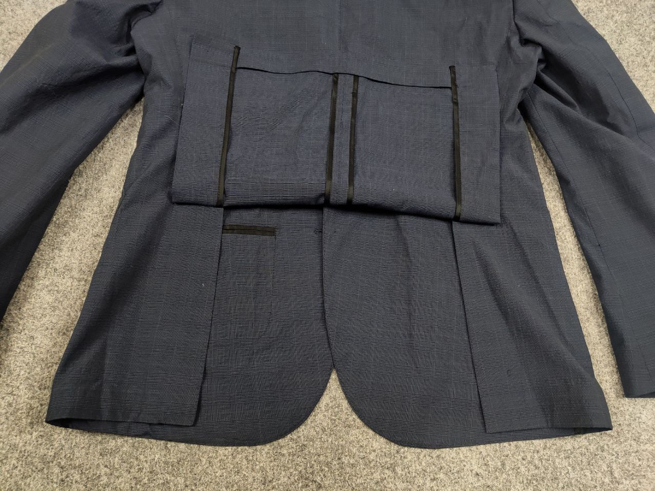 Hardy Amies Hardy Amies Design Wool Cotton Two Button Blazer Jacket Blue Size 48R - 14 Thumbnail