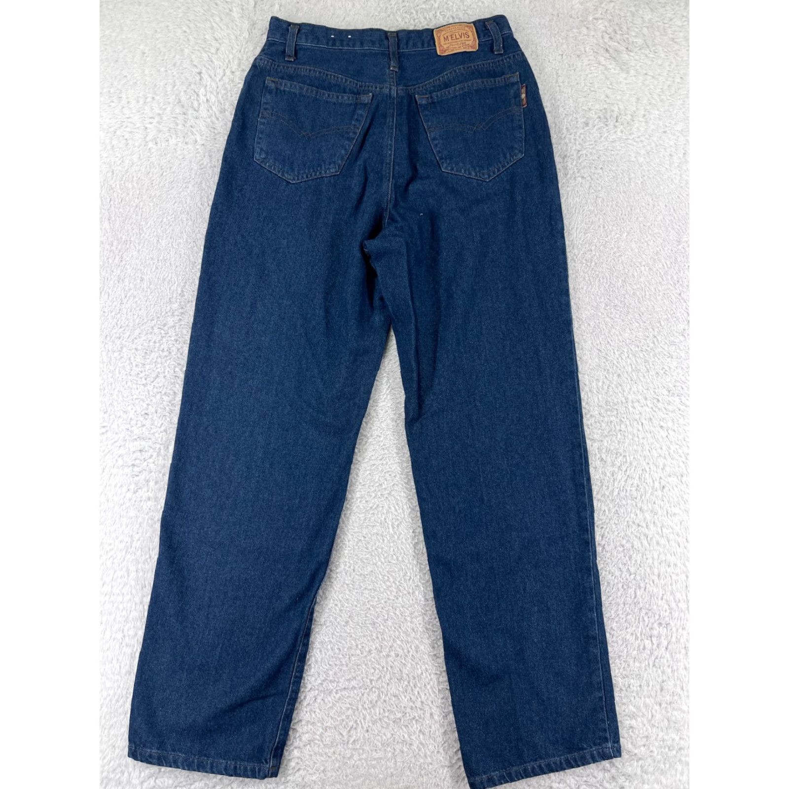Vintage M’Elvis Jeans Womens 26 Blue Denim Straight 26x29 Cotton Spandex Jeans 5-Pocket Style Regular Rise Mid 8.5-10.5in Vintage No Womens Jeans Blue 26 Size 26" / US 2 / IT 38 - 2 Thumbnail
