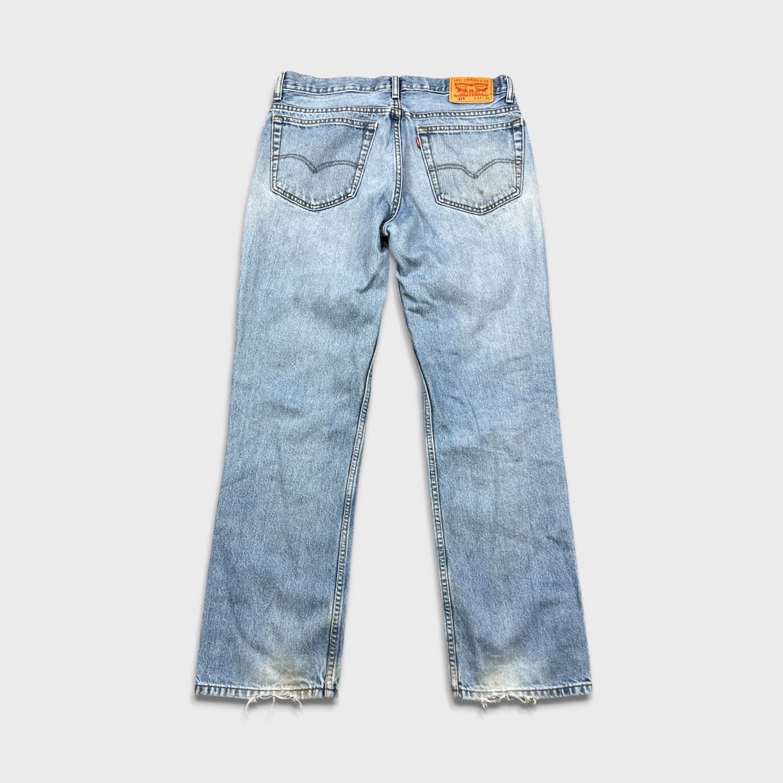 Levi's × Vintage Levi's 516 Jeans 34x32 Straight Leg Distressed Denim Pants Size US 34 / EU 50 - 6 Thumbnail
