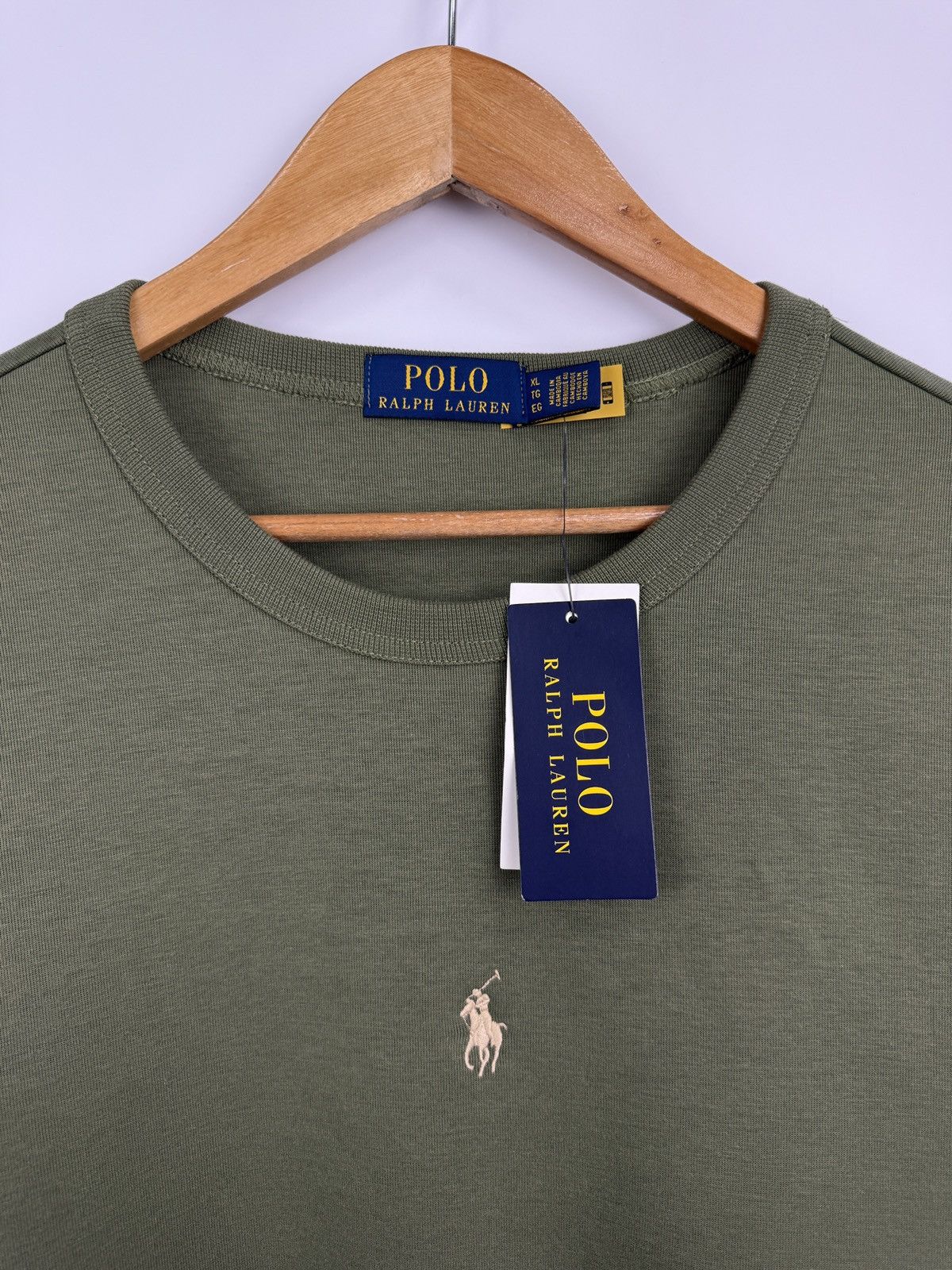 Polo Ralph Lauren 🇺🇸 NWT❗️Polo Ralph Lauren Double Knit Sweatshirt Olive Rare Size US XL / EU 56 / 4 - 10 Thumbnail