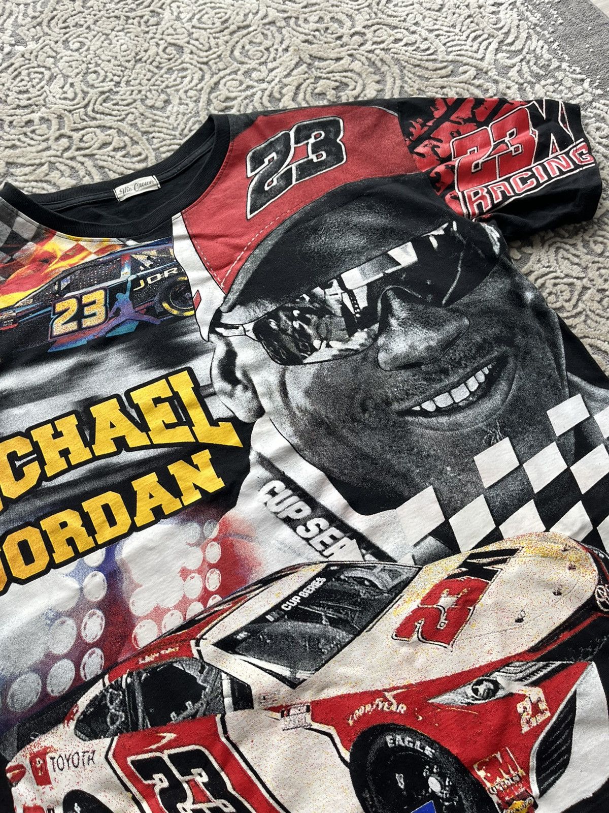 NASCAR Nascar Michael Jordan aop 23 Tee vintage rare merch formula Size US XL / EU 56 / 4 - 2 Thumbnail