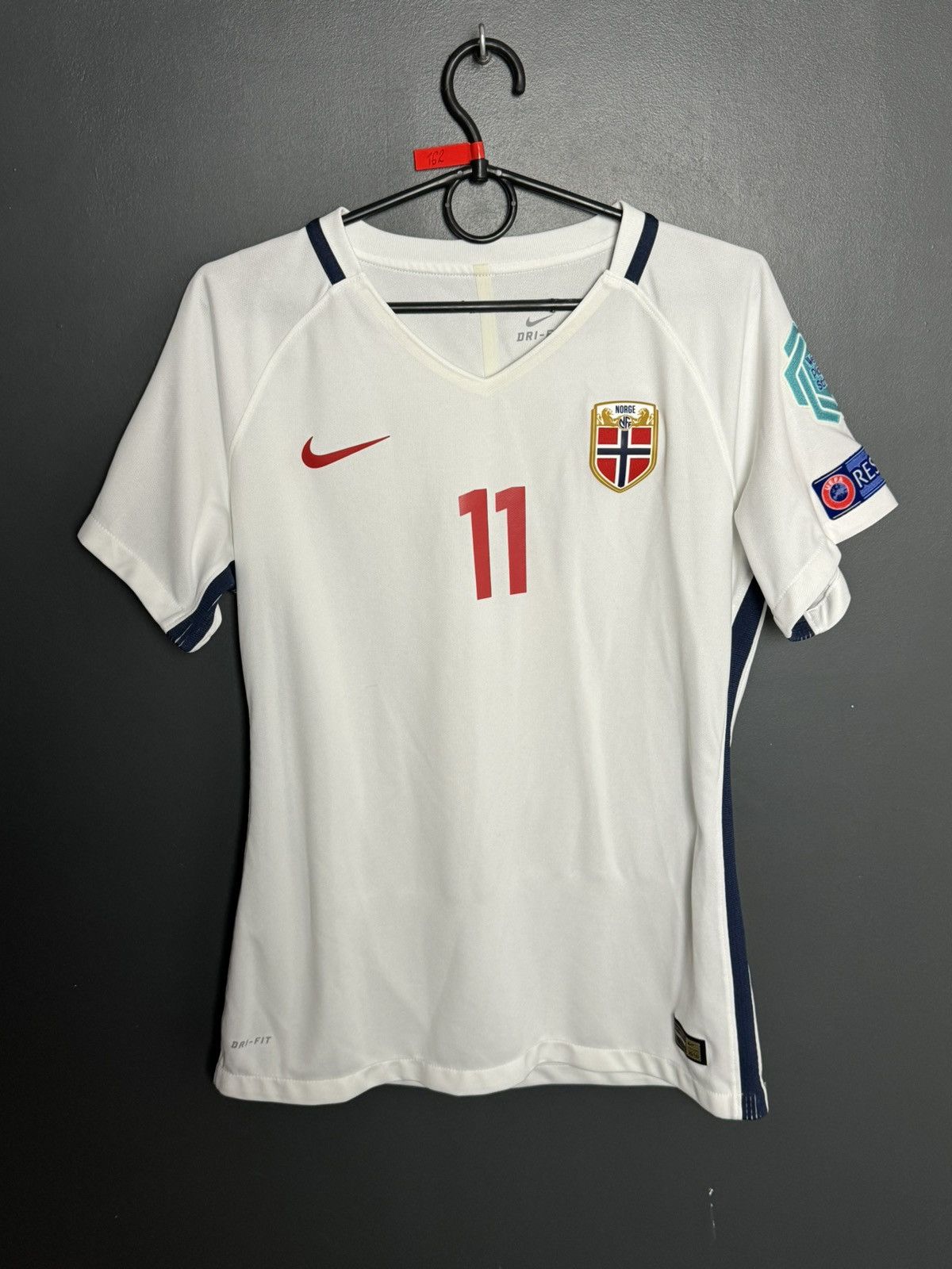Nike Norway National Team 16/18 Away Match Worn Football Jersey Size L / US 10 / IT 46 - 2 Thumbnail