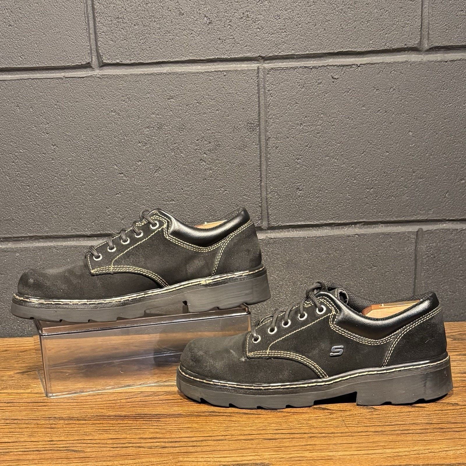 Y2K Vintage Skechers 45120 Chunky Black Platform Oxfords