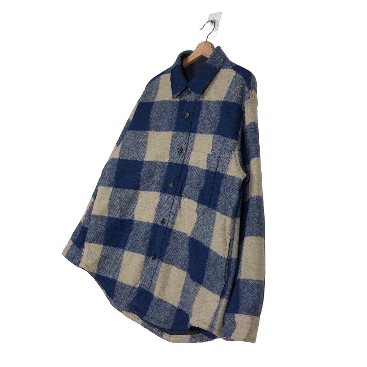Japanese Brand Vintage Wool Flannel Shirt Jacket Uniqlo Japan Issey Miyake Size US M / EU 48-50 / 2 - 2 Thumbnail