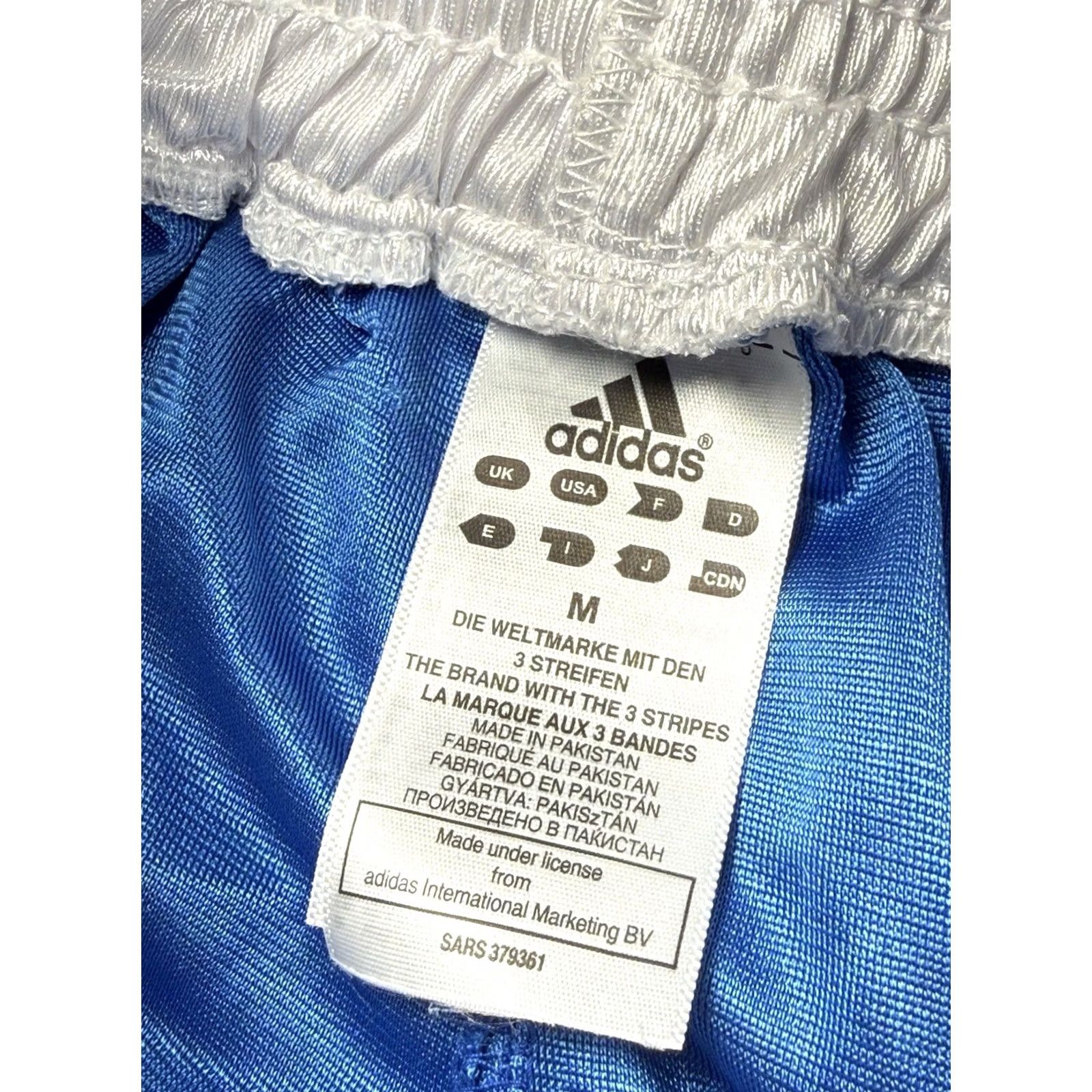 Adidas VINTAGE Adidas Boxing Shorts Mens Medium Blue White Thick Waist Trunks Size US 31 - 4 Thumbnail