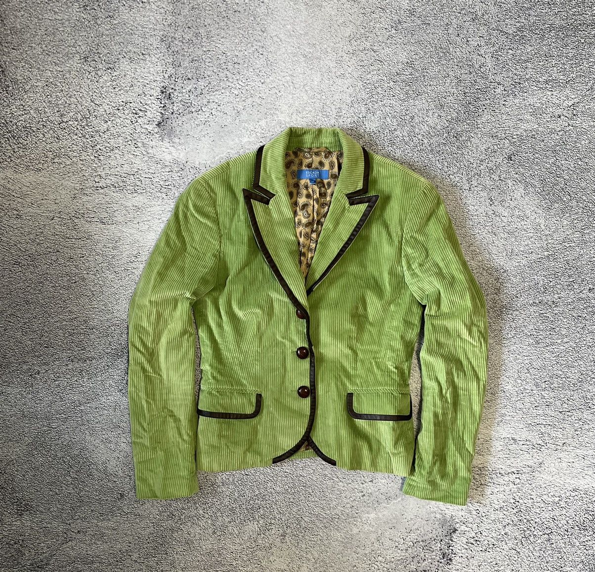 Escada Escada Sport Women Blazer Jacket Green Cotton Polyester Size XS / US 0-2 / IT 36-38 - 3 Thumbnail