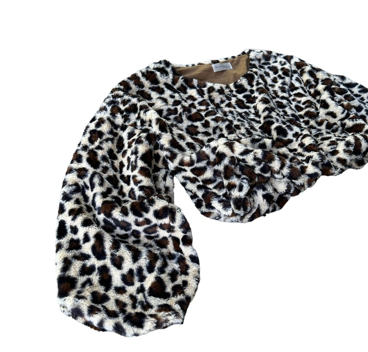 Japanese Brand 🔥gorgoeus🔥Pumpkin port leopard crop top fleece jacket Size M / US 6-8 / IT 42-44 - 3 Thumbnail