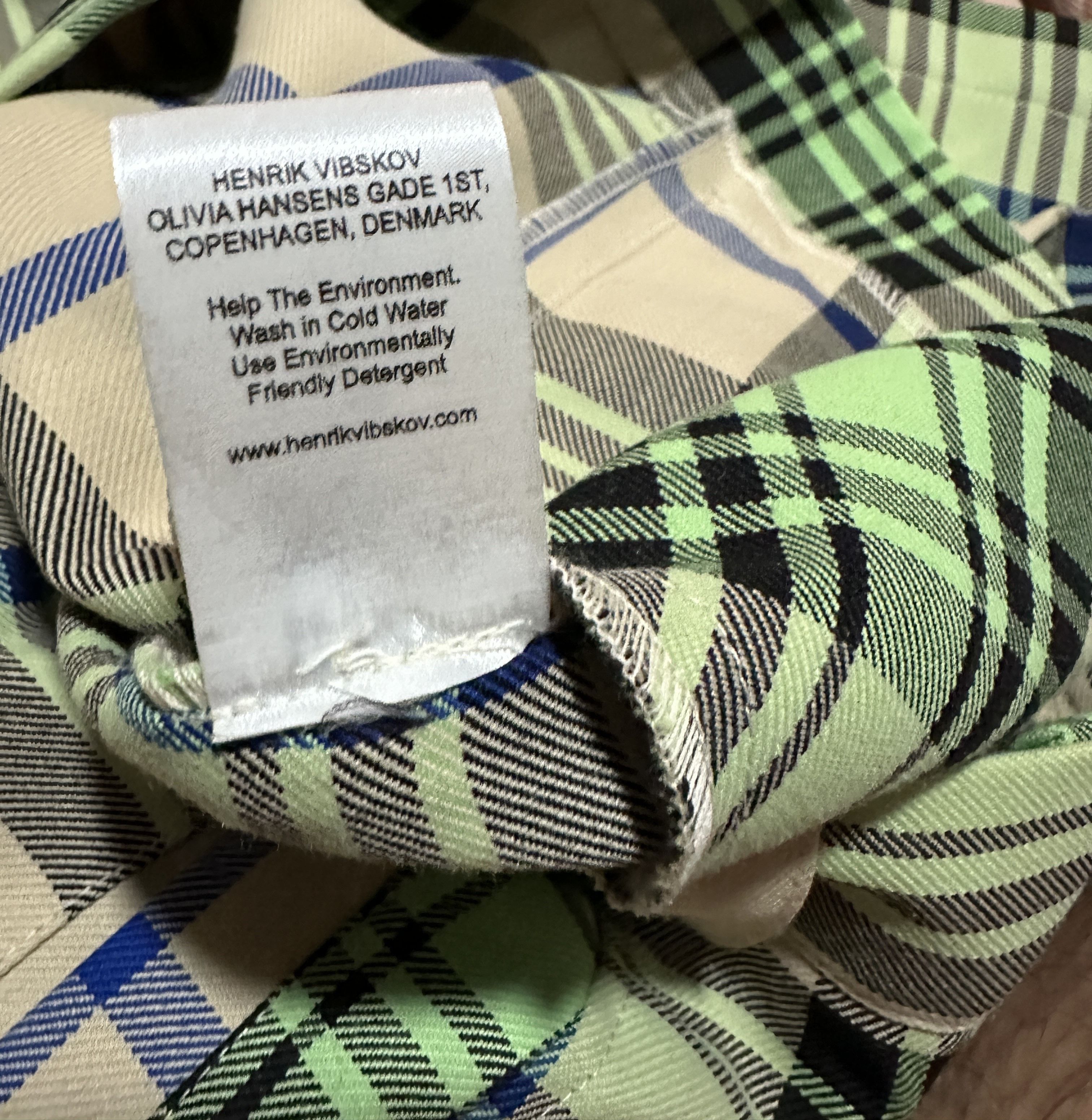 Henrik Vibskov Post Pant in Mint Beige Checks - green, beige, blue Size 30" / US 8 / IT 44 - 6 Thumbnail