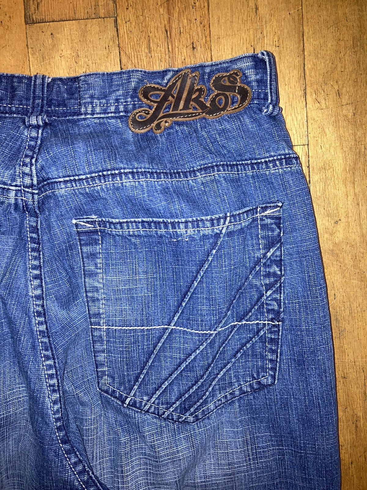 Akademiks × Vintage VTG Y2K AKADEMIKS Baggy denim jeans 34x30 Size US 34 / EU 50 - 9 Thumbnail