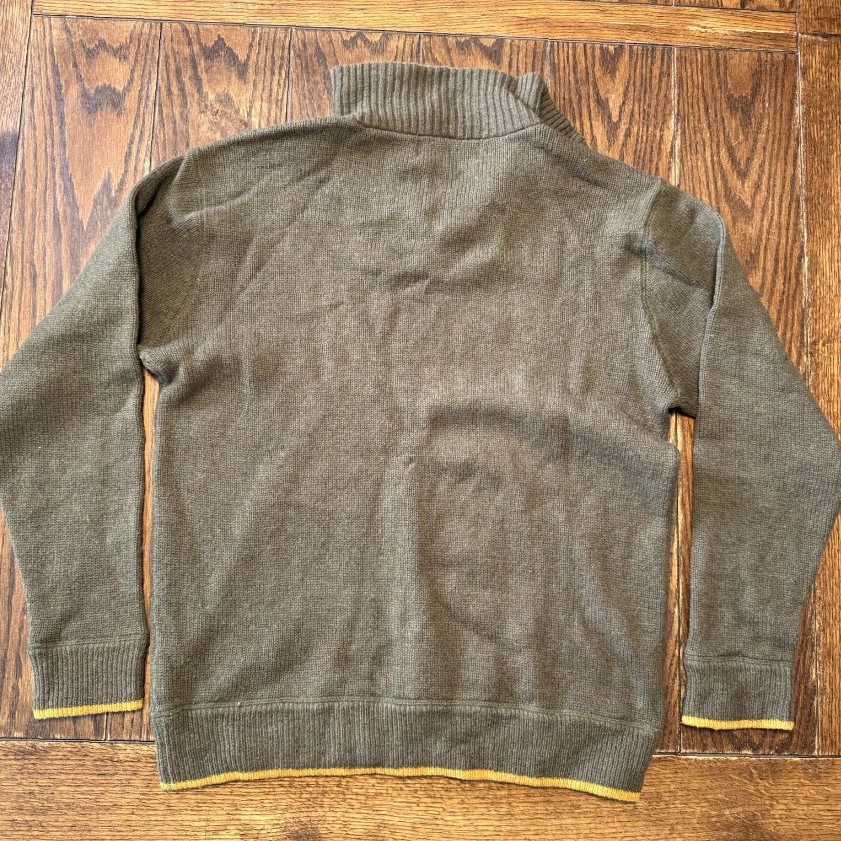 Vintage VINTAGE Irelands Eye Sweater Mens Medium Green Wool Pullover 1/4 Zip Ribbed Heavy Thick Knit Mock Neck 1/4 Zip Wool Size US M / EU 48-50 / 2 - 4 Thumbnail