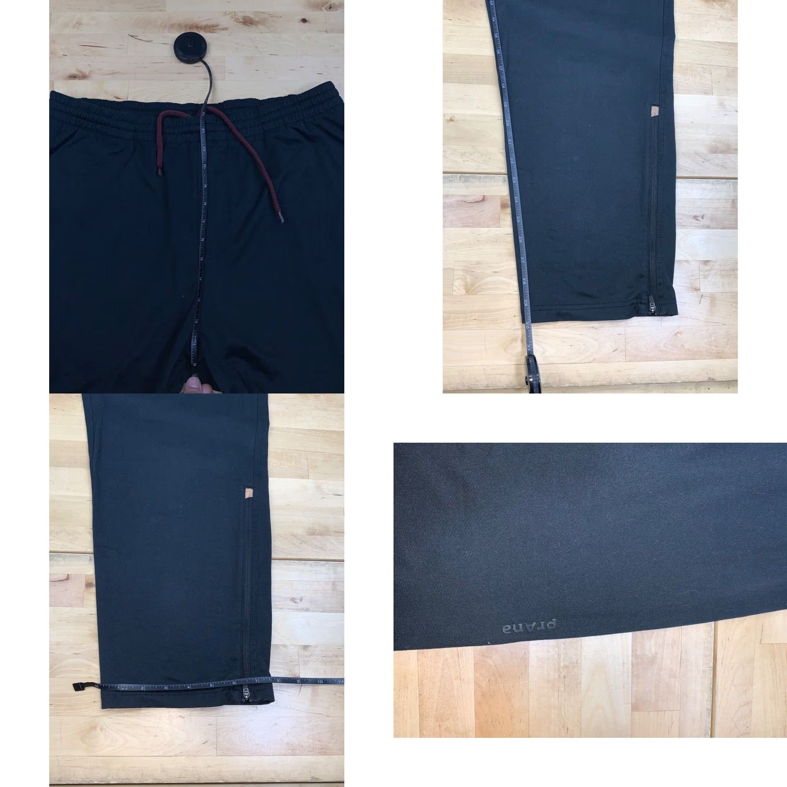 Prana prAna Sweatpants Mens 2XL Black Casual Drawstring Ankle Zip #7848 Size US 39 - 8 Thumbnail