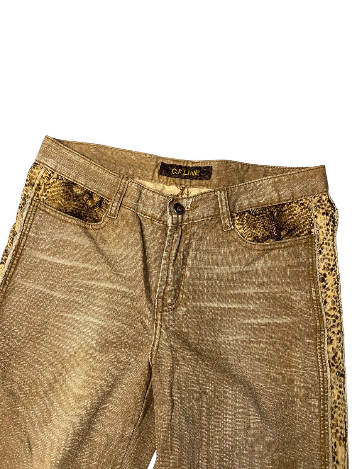 If Six Was Nine 2000's CFLine Flared Snake Pattern Bootcut Pants Size US 28 / EU 44 - 3 Thumbnail