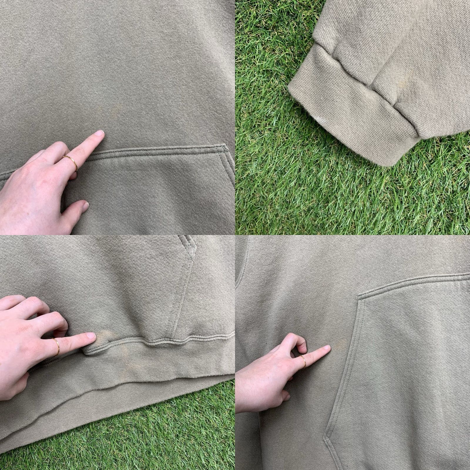 Nike VINTAGE Nike Olive Green Hoodie Mens XL Center Swoosh Faded Baggy 90s Y2K Sportswear Pullover Sweatshirt Hoodie Mens XL Green Nike Sportswear 90s Size US XL / EU 56 / 4 - 8 Thumbnail