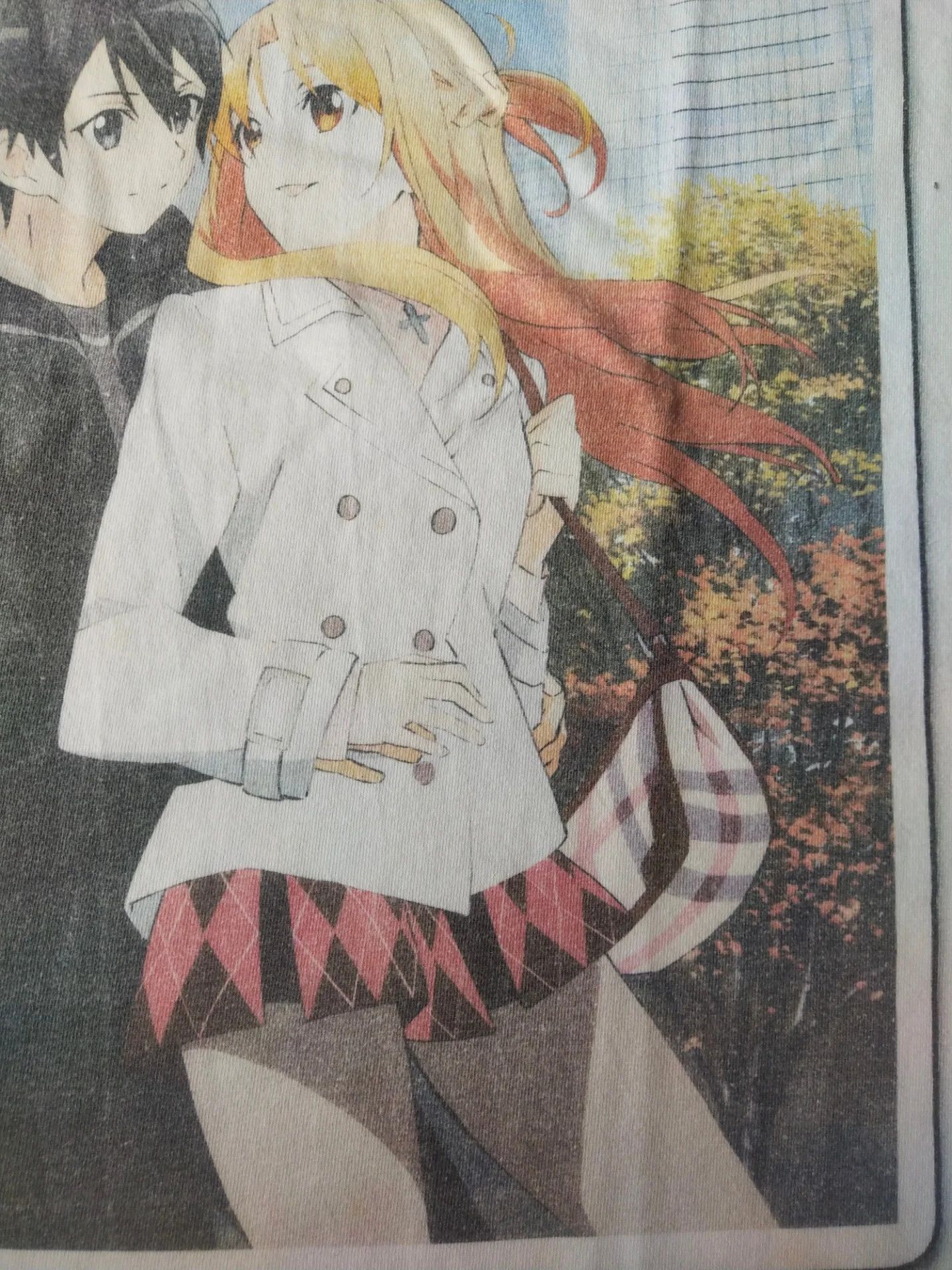 Anime Sword Art Online II Asuna Kirito Big Print Anime Tee Size US S / EU 44-46 / 1 - 4 Thumbnail