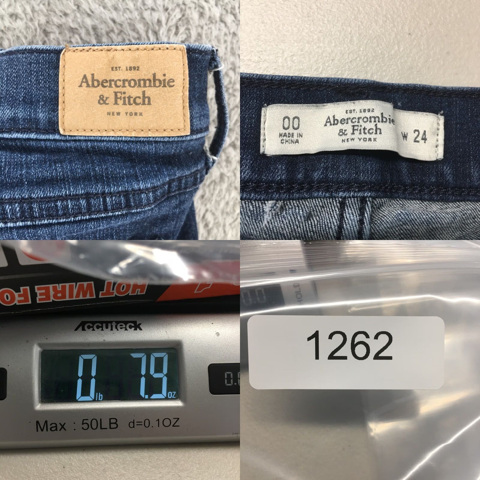Abercrombie & Fitch Abercrombie & Fitch Hot Boyfriend Rolled Cuff Hem Denim Short Womens 24 Blue Shirt Jeans Boyfriend Slim Casual Modern 5-Pocket Womens Blue 24 Size 42" / US 20 - 8 Thumbnail