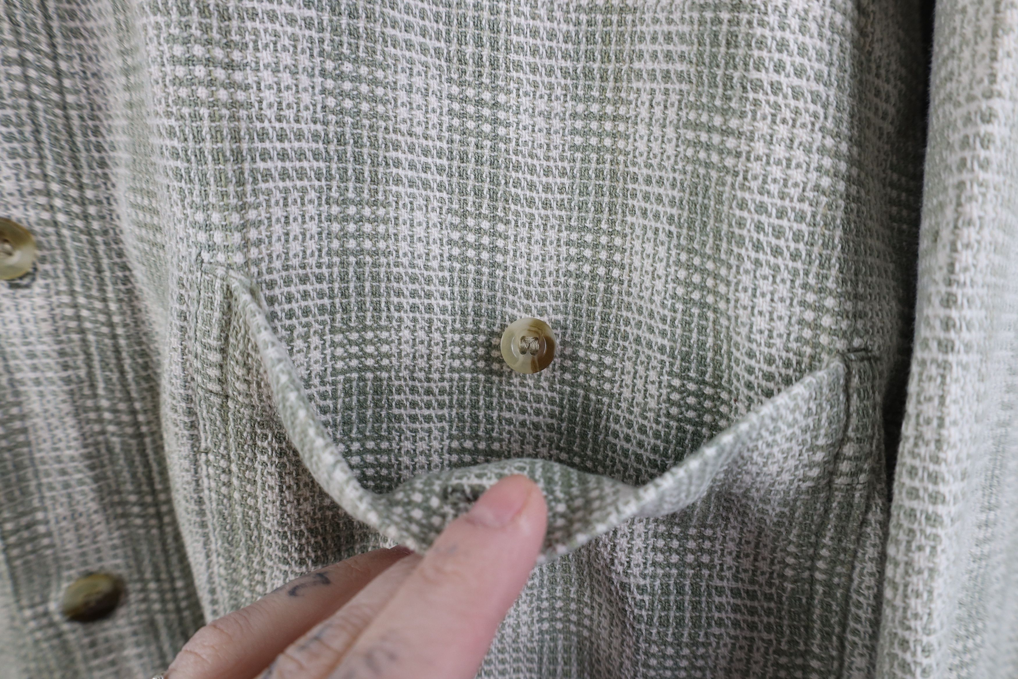 Vintage Vintage 90s Streetwear Cotton Weave Collared Button Shirt Size US XL / EU 56 / 4 - 7 Thumbnail