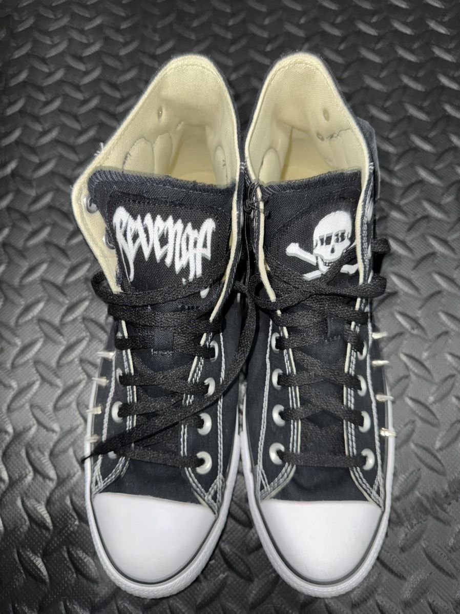 Revenge REVENGE X ACTUALHATE EYE PATCH STUDDED CONVERSE Size US 10 / EU 43 - 8 Thumbnail
