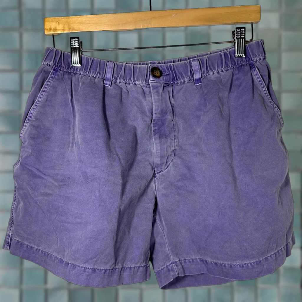 Chubbies Chubbies Mens Purple Elastic Waist Cotton Twill Casual Shorts Large Size US 29 - 1 Thumbnail